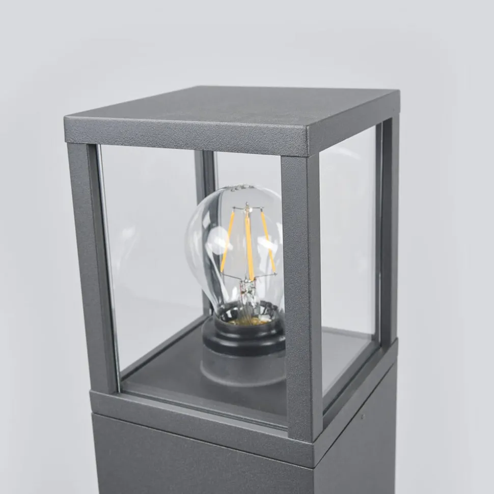 Lucande vejlampe Klemens, 90 cm, antracit, metal, E27