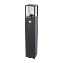 Lucande vejlampe Klemens, 65 cm, sensor, antracit, E27