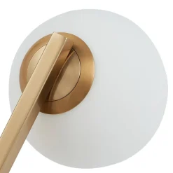 Lucande-væglampe Bidolo, messingfarvet, glas, 12 cm, IP44