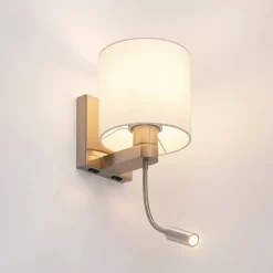 Lucande væglampe Brinja, 45 cm, drejelig, læselampe, E27