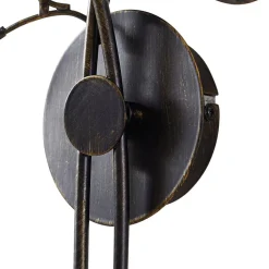 Lucande væglampe Evory, 30 cm, 2 lyskilder, sort/guld, G9