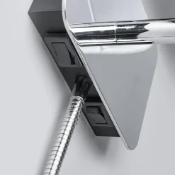 Lucande væglampe Jettka, højde 63 cm, læsearm, tekstil