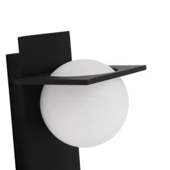 Lucande væglampe Kulka, 2 lyskilder, sort, glas, G9