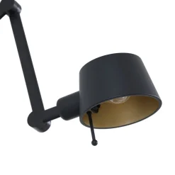 Lucande væglampe Silka, sort, metal, 9,5 cm høj