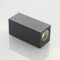 Lucande vægspot Lavina, 17 cm, antracit, GU10, 2 lyskilder.