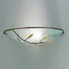 Luca væglampe, antik guld, scavo-glas