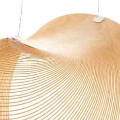 Luceplan Illan LED-hængelampe i træ, dæmpbar Ø 60 cm
