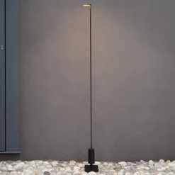 Luceplan LED-vejlampe Flia, 120 cm høj, sort, plast