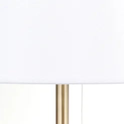 Ludwig bordlampe med USB-port, hvid/antik messing