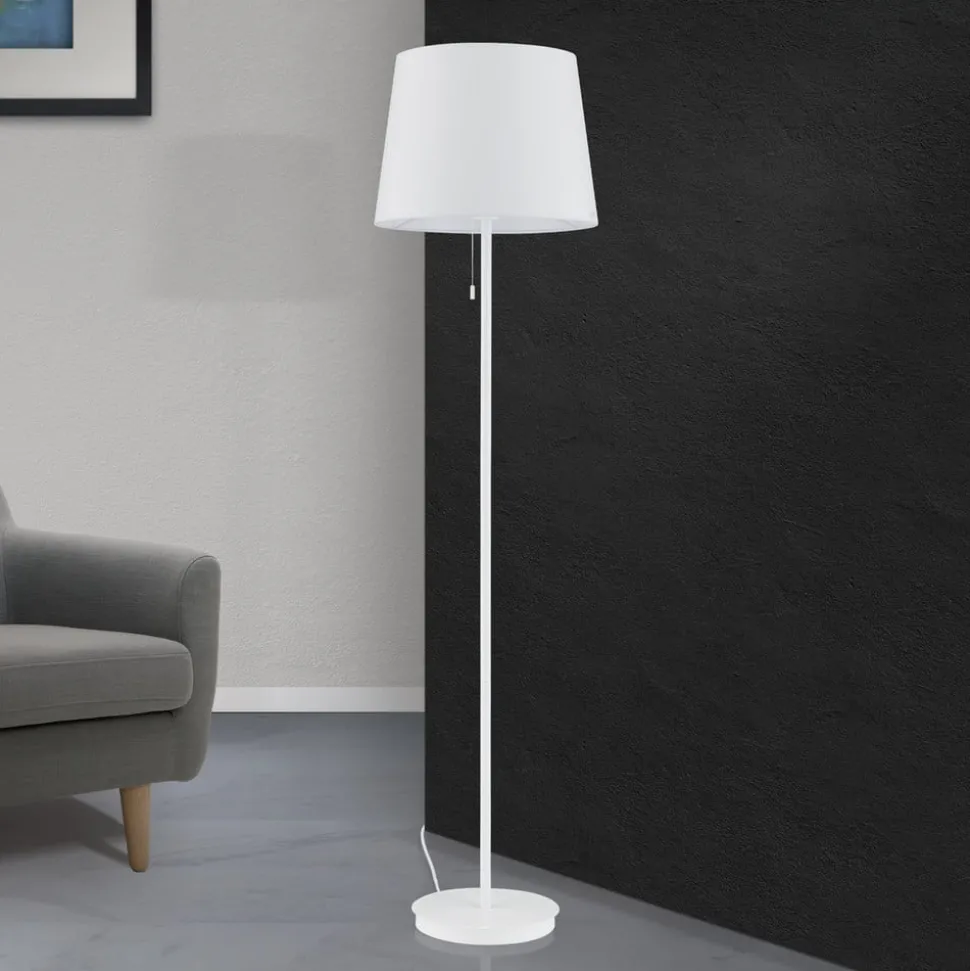 Ludwig gulvlampe i tekstil, hvid