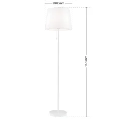 Ludwig gulvlampe i tekstil, hvid