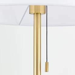 Ludwig tekstilgulvlampe, antik messing