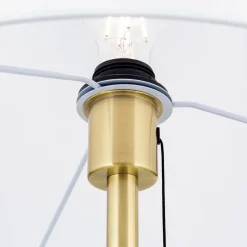 Ludwig tekstilgulvlampe, antik messing