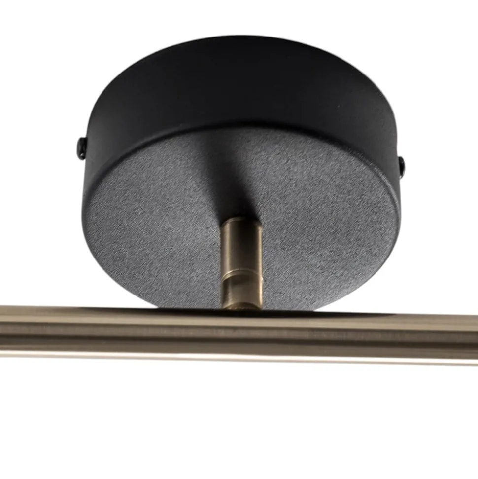 Lume loftspot, 2 lyskilder, sort/messing, højde 22 cm, jern
