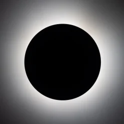 Luna væglampe, brun, indirekte lys, Ø 30 cm, stål