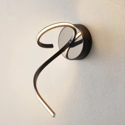 Lungo LED-væglampe med moderne design, sort