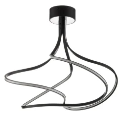 Lungo sort LED-loftlampe, højde 42 cm