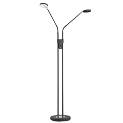 Lunia LED-gulvlampe, 2 lyskilder, sandet sort