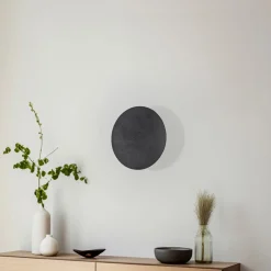 Lunia New væglampe, sort, Ø 20 cm