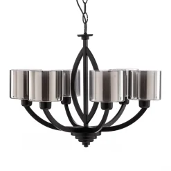 Lysekrone AV-7002-1876-6BSY med glasskærme