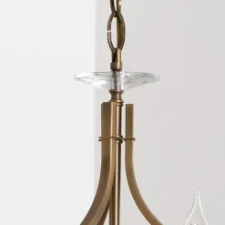Lysekrone Elizabeth Ø80cm metal/krystal 8flg. antik guld