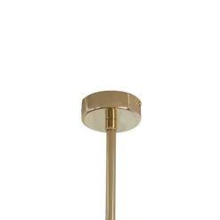 Lysekrone Feme, guldfarvet, glas, 10 lyskilder, G9