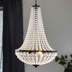 Lysekrone GRÄNSÖ, sort, IP20, Ø 50 cm