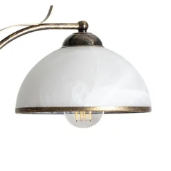 Lysekrone Korfu, 5 lyskilder, Ø 68 cm, antik guldfarve