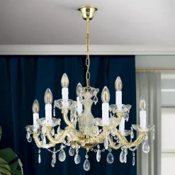 Lysekrone Marie Claire krystalglas 9 lyskilder