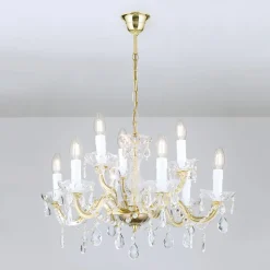 Lysekrone Marie Claire krystalglas 9 lyskilder