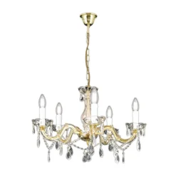 Lysekrone Marie Claire krystalglas 5 lyskilder