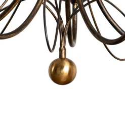 Lysekrone Milvia, 5 lyskilder, bronzefarvet, metal