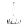 Lysekrone ORTO B, sort, metal, Ø 103 cm, 12 lyskilder