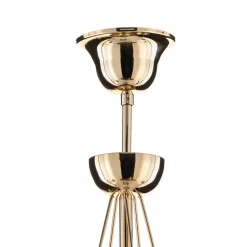 Lysekrone Retro, femarmet 75 cm, guld