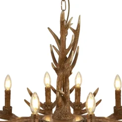 Lysekrone Stag i form af et gevir, 12 lyskilder