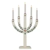 Lysestage Elias Tradition femflammet hvid