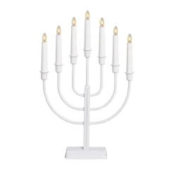 Lysestage Kristina, hvid, metal, højde 47 cm, 7 lyskilder