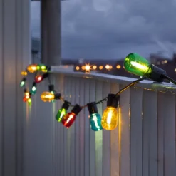 Lyskæder til ølhaven 20 LED-dråber farvet