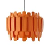 LZF Maruja træ-pendellampe, orange