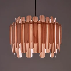 LZF Maruja træ-pendellampe, rosa