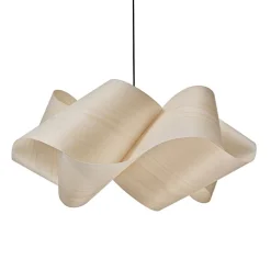 LZF Swirl pendellampe sort kabel Ø 54cm elfenben