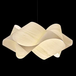 LZF Swirl pendellampe sort kabel Ø 54cm elfenben