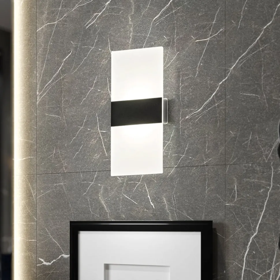 Magnetics LED-væglampe, sort, 22,5 cm høj