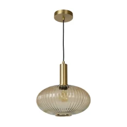 Maloto glas-hængelampe, Ø 30 cm, ravgul