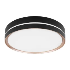 Manni LED-loftlampe, Ø 39 cm, sort/bronzefarvet, CCT