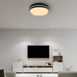 Manni LED-loftlampe, Ø 39 cm, sort/bronzefarvet, CCT