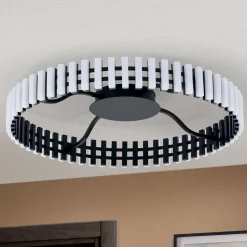 Mansion LED-loftslampe, sort og hvid Ø 63 cm