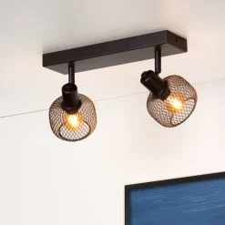Maren loftspot, 2 lyskilder, sort