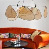 MARKET SET hængelampe Screen XXL, 90 cm, natur, rattan