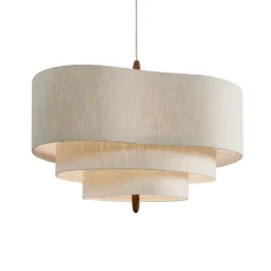MARKET SET Pebble tekstil-hængelampe creme Ø 78 cm